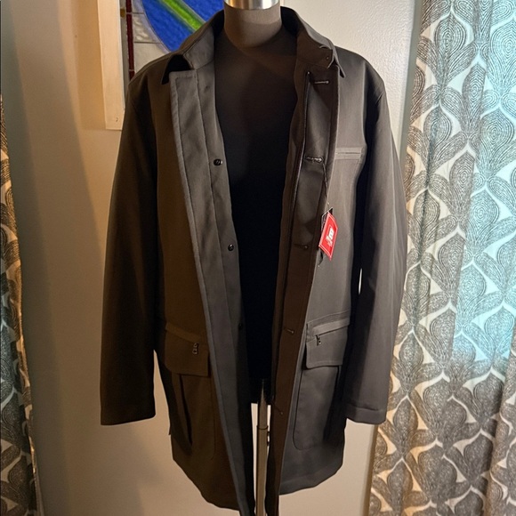 Sanyo NWT Water Repellent Men’s Trench Coat Removable Quilted Lining SZ Small - Picture 8 of 14